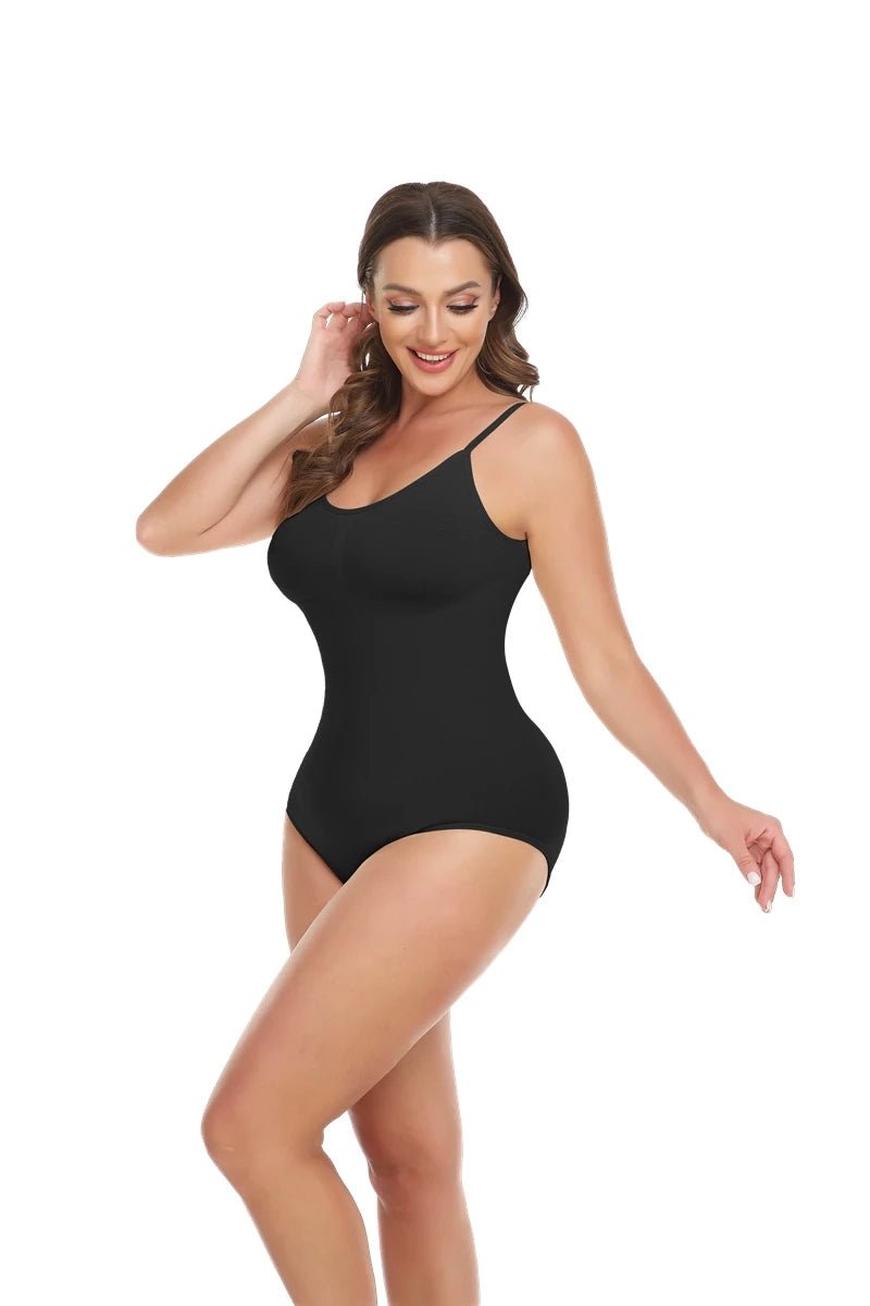 Plus Size Women's Hip Raise Belly And Waist Slimming Shapewear Bodysuit - Backless Bodysuit - Ice & Rose