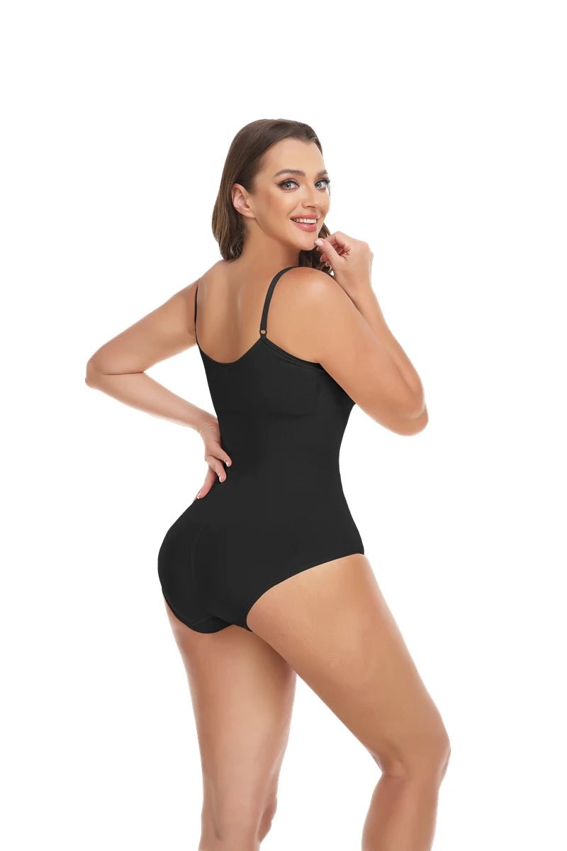Plus Size Women's Hip Raise Belly And Waist Slimming Shapewear Bodysuit - Backless Bodysuit - Ice & Rose