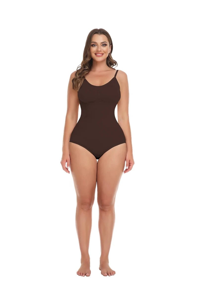 Plus Size Women's Hip Raise Belly And Waist Slimming Shapewear Bodysuit - Backless Bodysuit - Ice & Rose