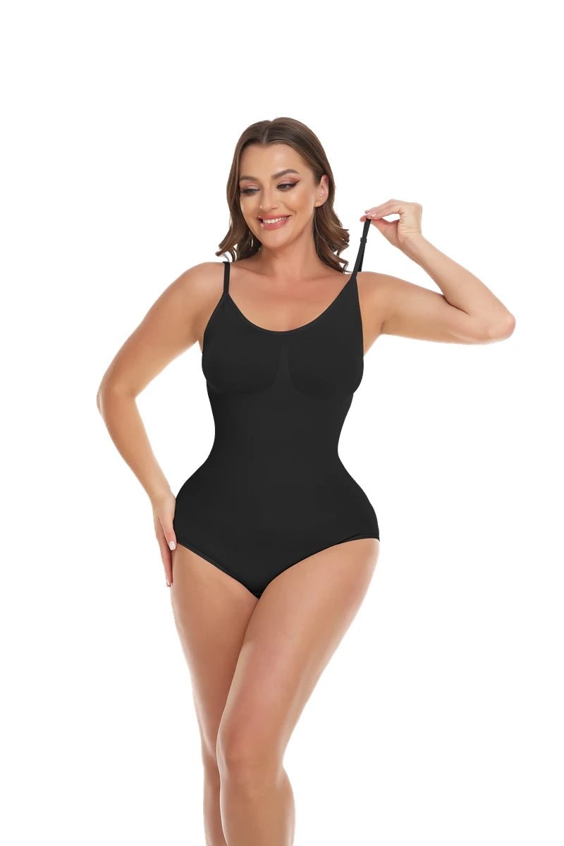 Plus Size Women's Hip Raise Belly And Waist Slimming Shapewear Bodysuit - Backless Bodysuit - Ice & Rose