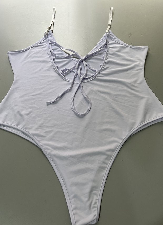 Summer Bikini Backless String Triangle One-piece Swimsuit - Swimwear-Ice & Rose