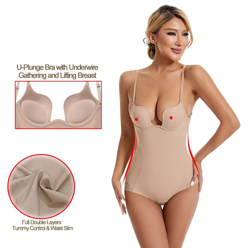 Tight Suspender Backless U - shaped Bra Shapewear Adjustable - Backless Bodysuit - Ice & Rose