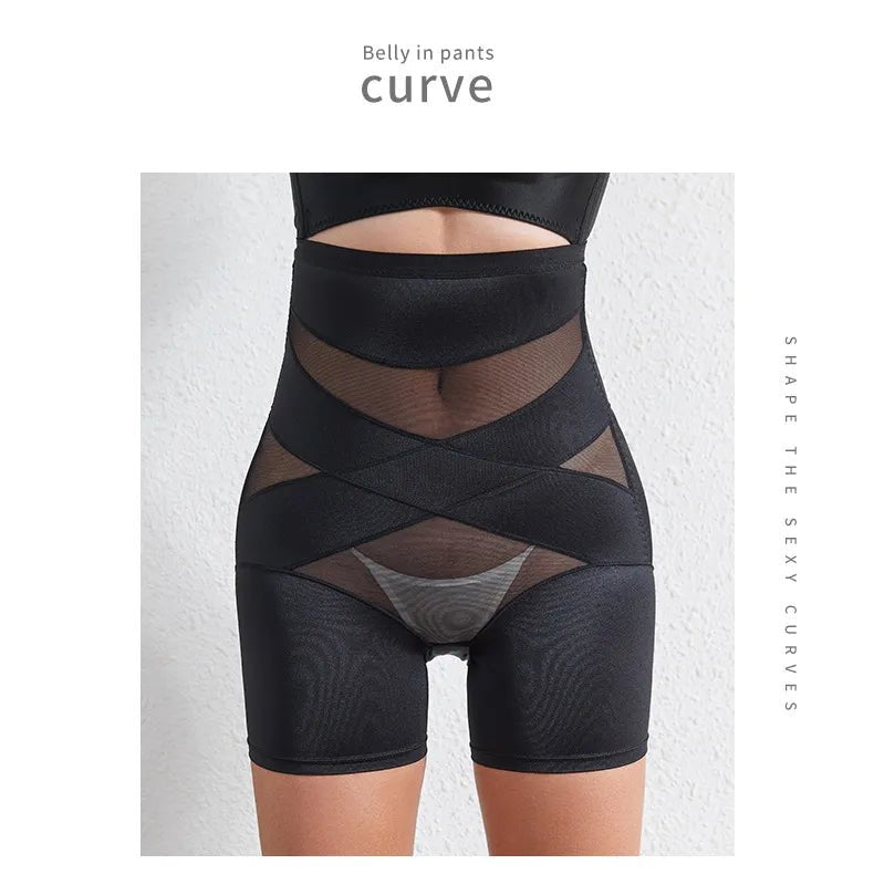 Women's High Waist Tummy Tuck Hip Lift Body Sculpting Pants - High Waisted Tummy Control Panty - Ice & Rose