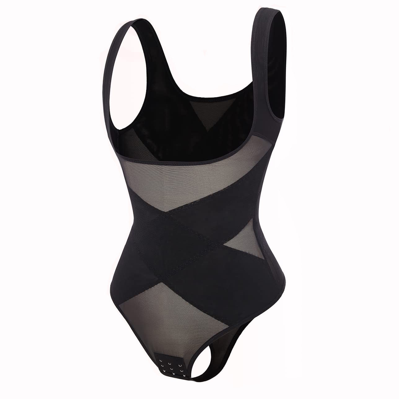 Tummy Control Thong full Body Bodysuit with Mesh Fajas Shape wear - Shape Wear Body Shaper-Ice & Rose
