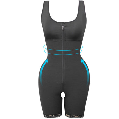 Women's Zipper Slimming Bodysuit Shapewear Ice & Rose