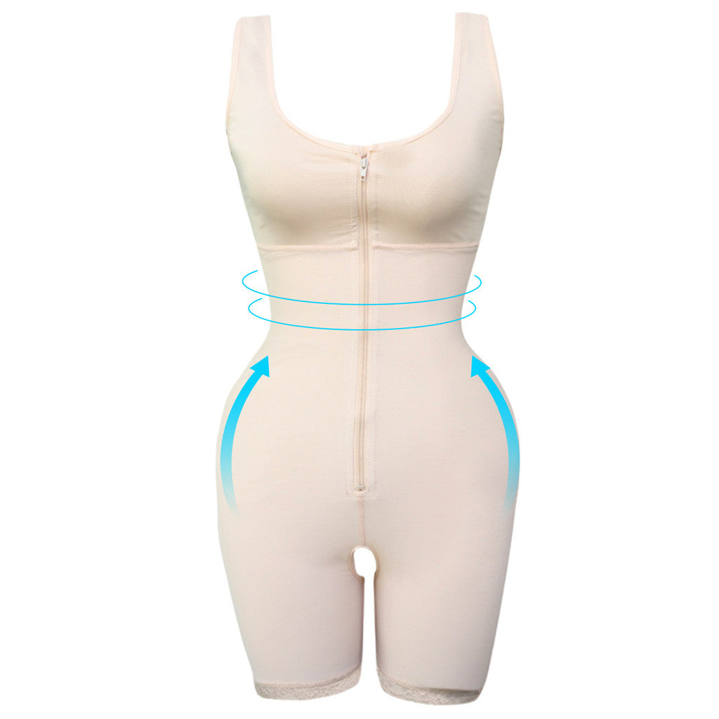 Women's Zipper Slimming Bodysuit Shapewear Ice & Rose
