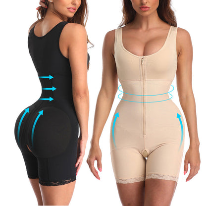 Women's Zipper Slimming Bodysuit Shapewear Ice & Rose