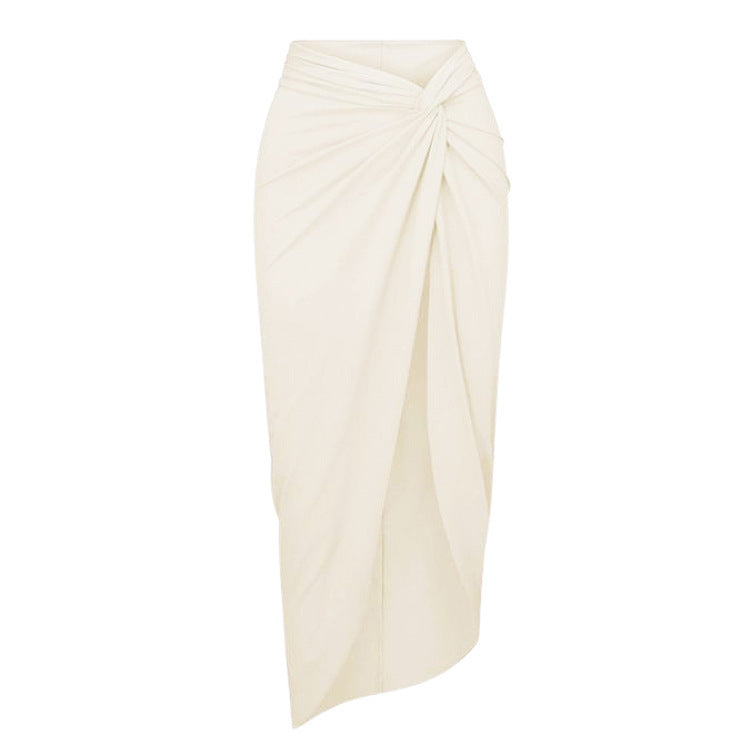 One-piece Swimsuit Women's with Buckle with  Skirt - Full Set