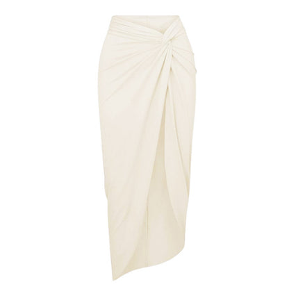 One-piece Swimsuit Women's with Buckle with  Skirt - Full Set