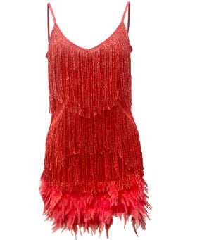Fringe Feather Mini Dress – Elegant Statement Party Dress | Ice & Rose Ice & Rose