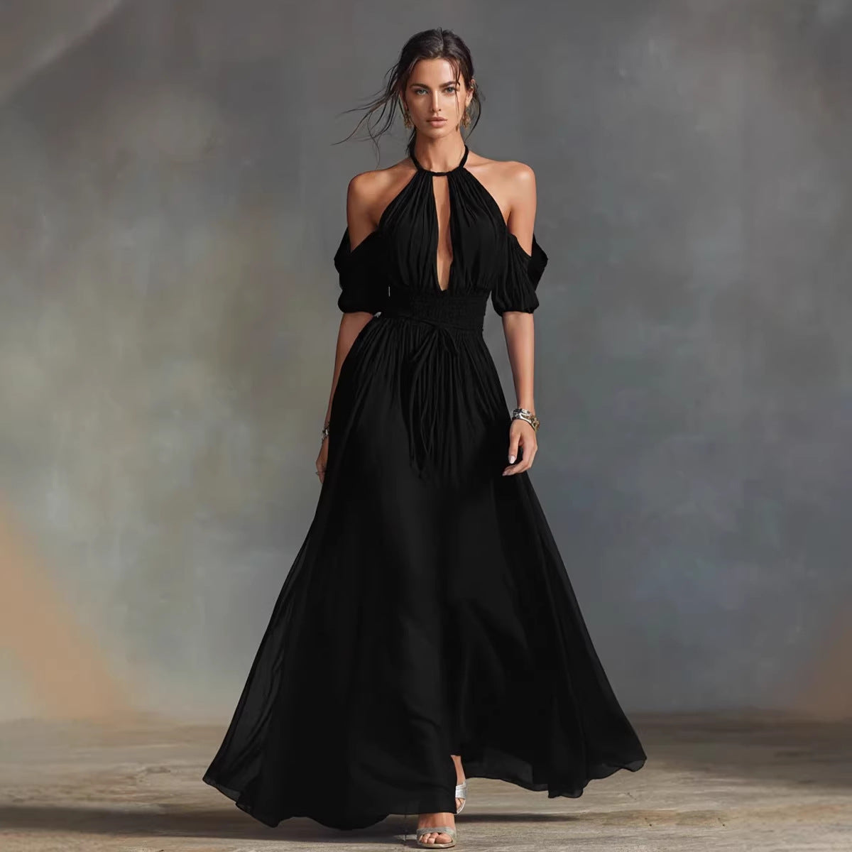 Midnight Muse Halter Maxi Dress – Ice & Rose Ice & Rose