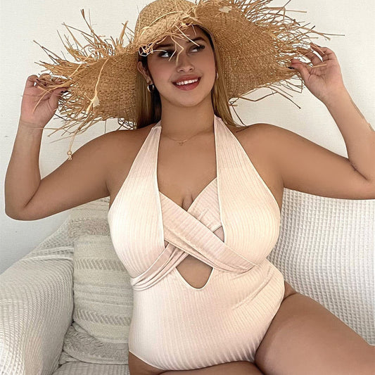 Curvy Plus Size One Piece Swimwear - Swimwear-Ice & Rose