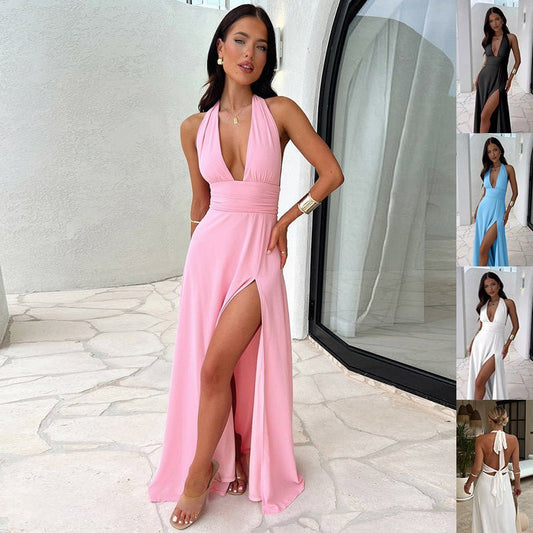 Halter Neck Evening Dress - Dresses - Ice & Rose