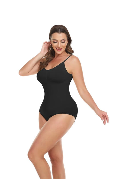 Plus Size Women's Hip Raise Belly And Waist Slimming Shapewear Bodysuit - Backless Bodysuit - Ice & Rose