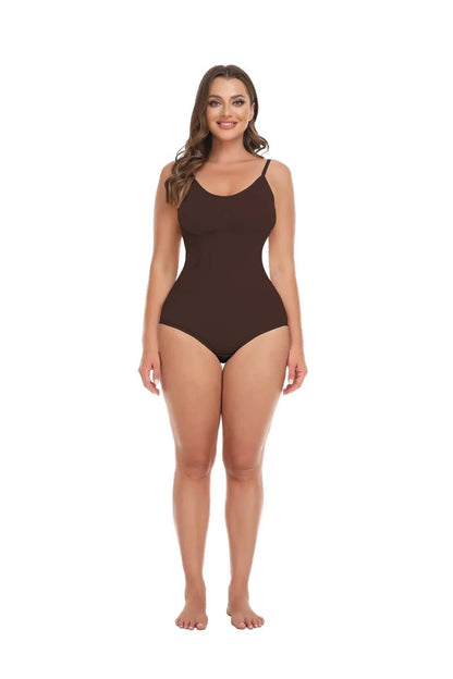 Plus Size Women's Hip Raise Belly And Waist Slimming Shapewear Bodysuit - Backless Bodysuit - Ice & Rose
