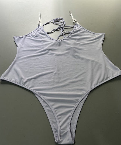 Summer Bikini Backless String Triangle One-piece Swimsuit - Swimwear-Ice & Rose