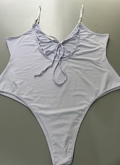 Summer Bikini Backless String Triangle One-piece Swimsuit - Swimwear-Ice & Rose