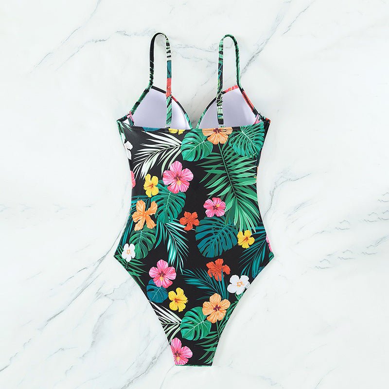 Women's Floral One-piece Swimsuit Swimwear - Swimwear-Ice & Rose