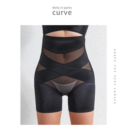 Women's High Waist Tummy Tuck Hip Lift Body Sculpting Pants - High Waisted Tummy Control Panty - Ice & Rose